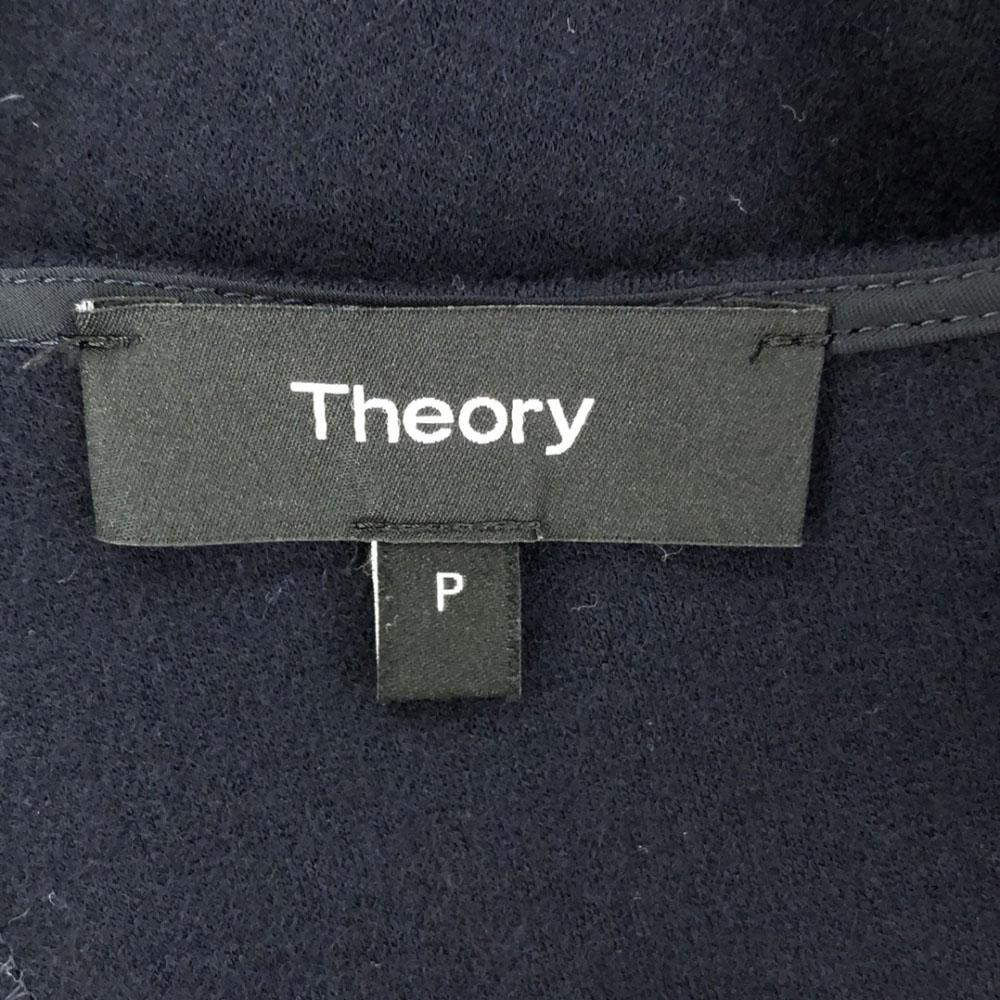 Theory Made In Japan Wool Blend Long Sleeve V Neck One Piece P Black Women Used