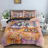 Watercolor Cartoon Cat Bedding Set Boys Girls Twin Queen Size Duvet Cover Pillowcase Bed Boys Adult Home Textileextile