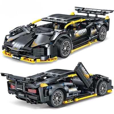 1229 SZTUK Techniczne Czarne Lamborghini Samochód Sportowy Klocki Konstrukcyjne Pojazd Super Prędkości Klocki do Montażu Zabawki Prezenty Dla Dzieci Chłopców