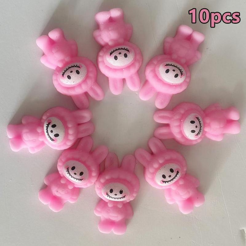 10Pcs Cute Labubu Squishy Mochi Animal Stress Relief Toys Soft Tpr Capybara Squeeze Pinch Funny Toys Kawaii Abreact Toys