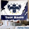 Custom Name Monterrey Team Spirit In Action Printed Tapestry, for Bedroom,Livingroom, Dormitory, Large Wall Decor, Fabric Decor Fan Birthday Gifts