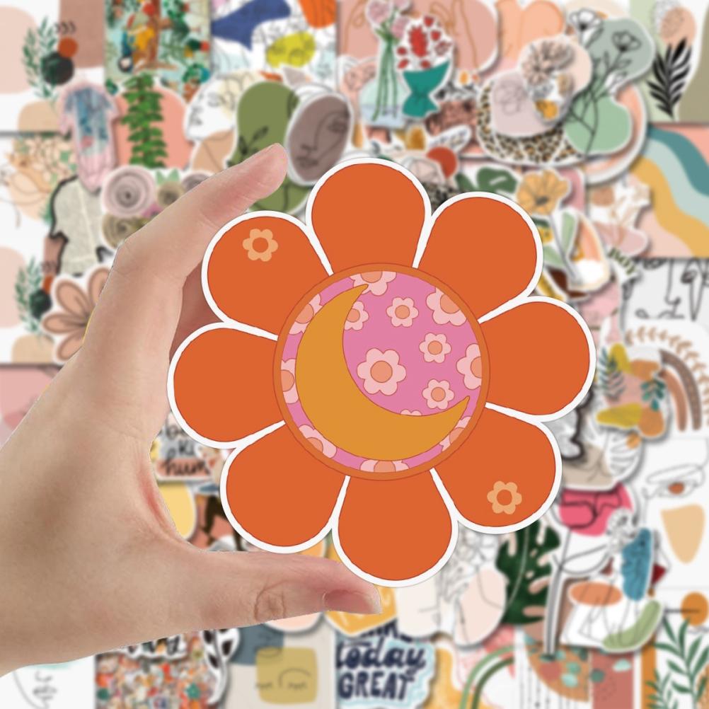 

100 шт. водонепроницаемые наклейки в стиле бохо для ноутбука, телефона, бутылки с водой, компьютера, багажа, шлема