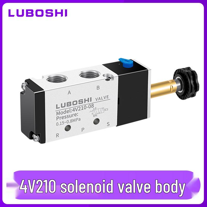 220V Pneumatický solenoidový ventil 4V410-15: 8mm Konektor, 2-polohový 5cestný řídicí ventil pro válec, 24V Směrový pneumatický ventil.