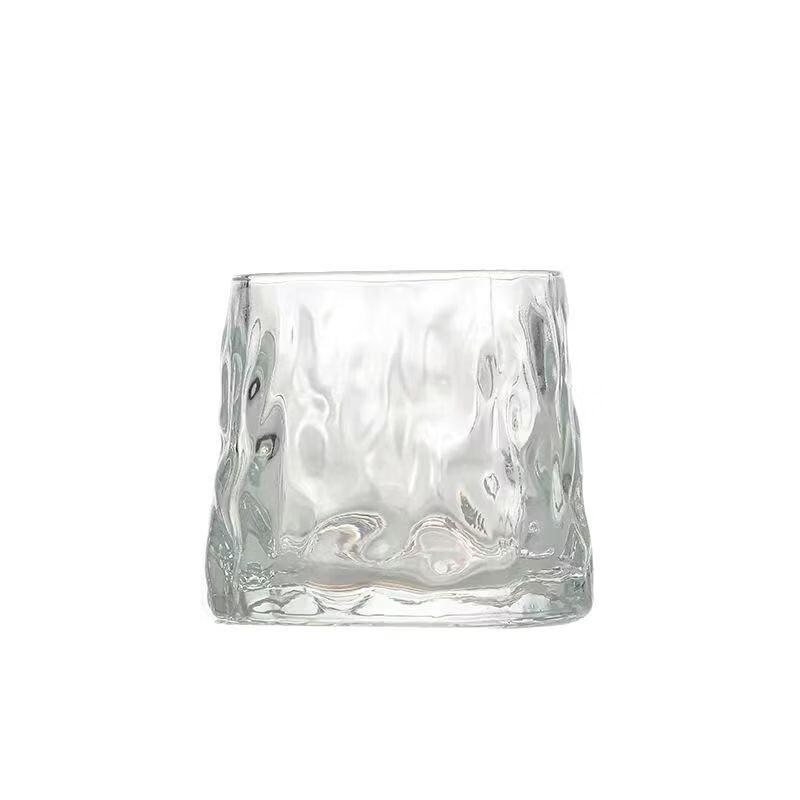 Hammered Rotating Whiskey Glasses, 180ml Set of 8
