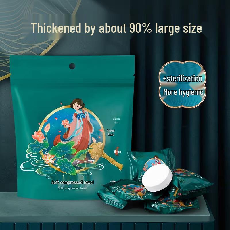 Thickened Disposable Cotton Travel Towels - Soft, Portable, National Trend Style