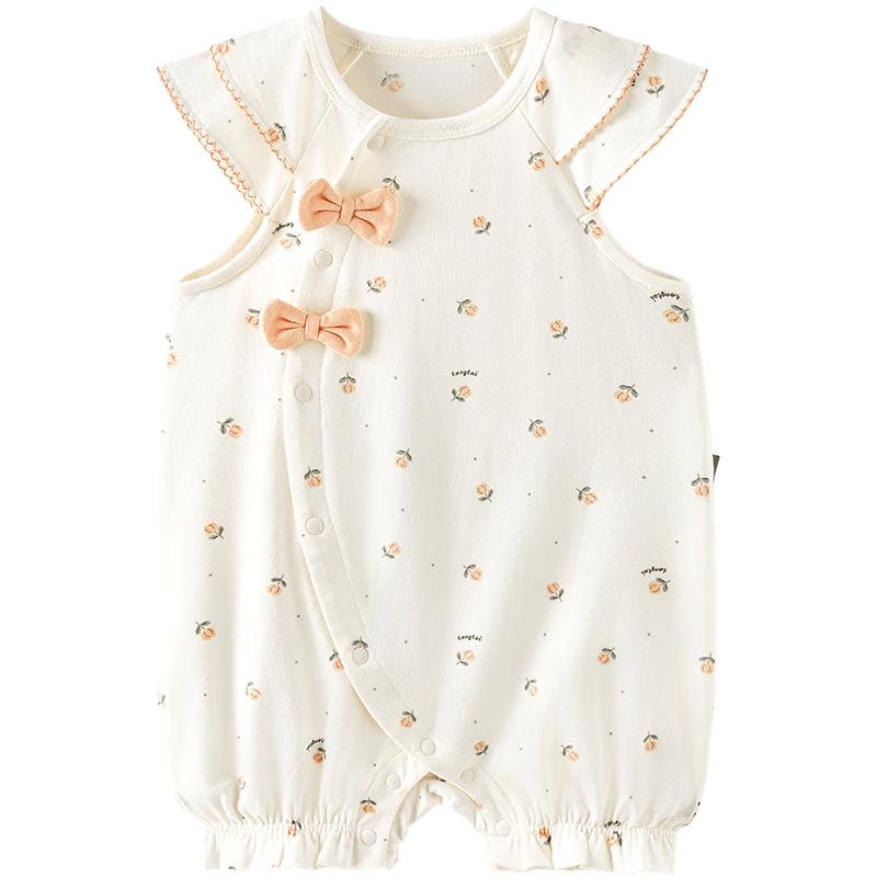 TONGTAI Girl s Summer Modal Cotton Sleeveless Bodysuit 90cm