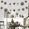 Paper Spider Web Hanging Flag Black Happy Halloween Decoration  Home Decoration