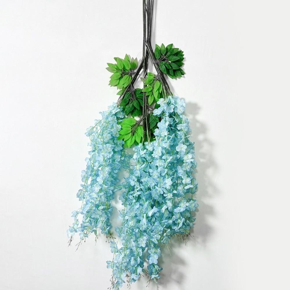 12pcs 110cm Simulated Wisteria Long Branches Hanging Trailing Artificial Flower Rattan Silk Trailing Artificial Plant Vine