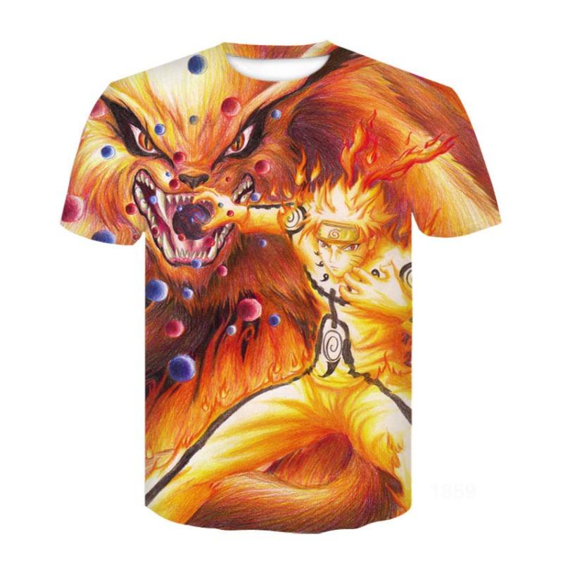 

Summer Anime Naruto 3D Digital Printed Casual Men s Short Sleeved T-shirt Women s Round Neck Couple Outfit T-Shirts S