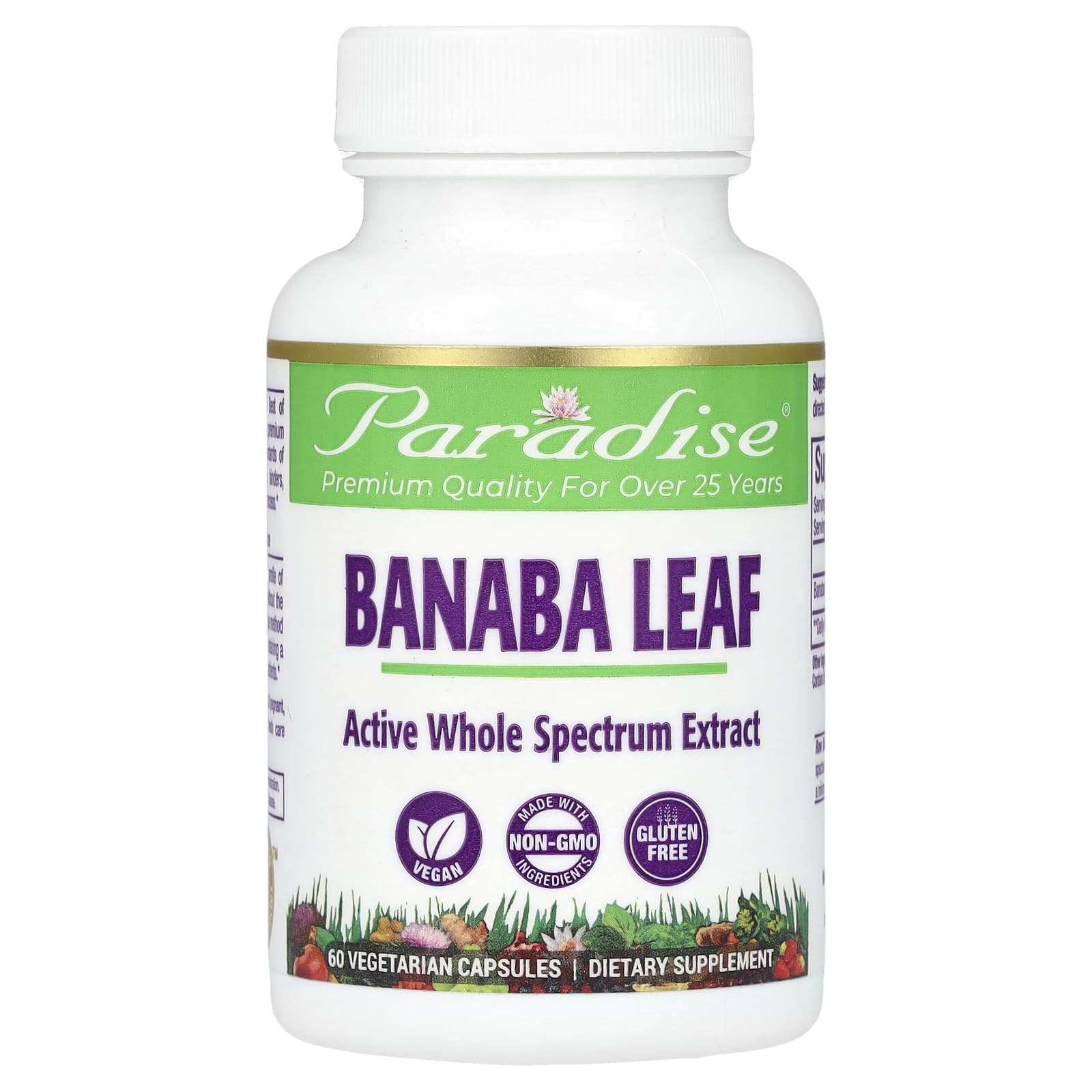 

Banana Leaf, Veggie Capsules 60 (250Mg per capsule)