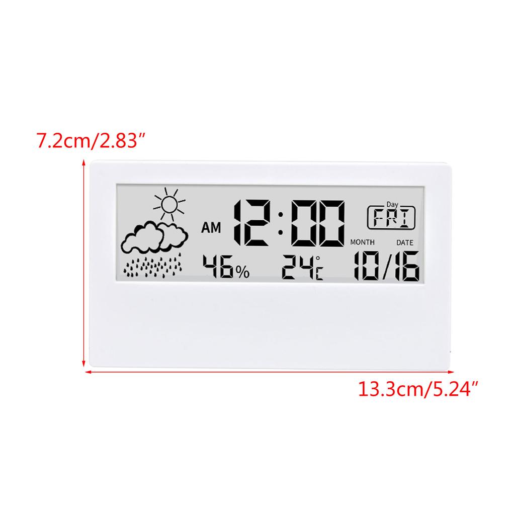 LED Digital Vekkerklokke Stemmestyring Temperatur Fuktighet Visning Skrivebordsklokker Hjem Borddekorasjon