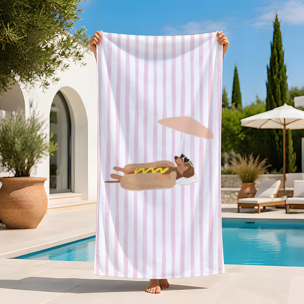 Animal D-Dachshund Towel Extra Large Beach Towel Quick Dry Sand Free Super Absorbent Lightweight hot
