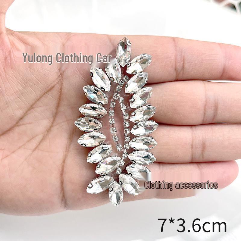 Luxury White Rhinestone Hotfix Stickers: Super Shiny DIY Dress Accessories with Hot Melt Adhesive