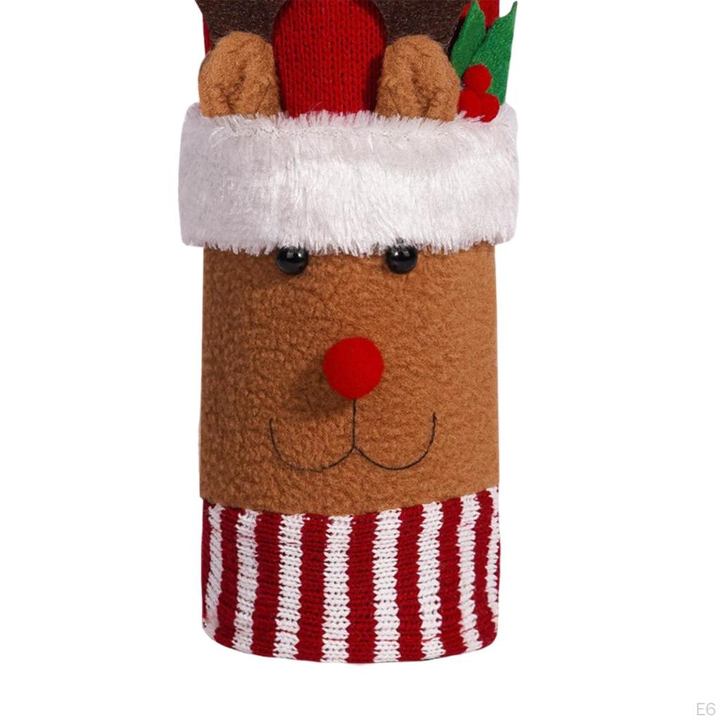 Weihnachts-Weinflaschenhülle Feiertags-Pullover Tischdeko Partygeschenke, Wiederverwendbar