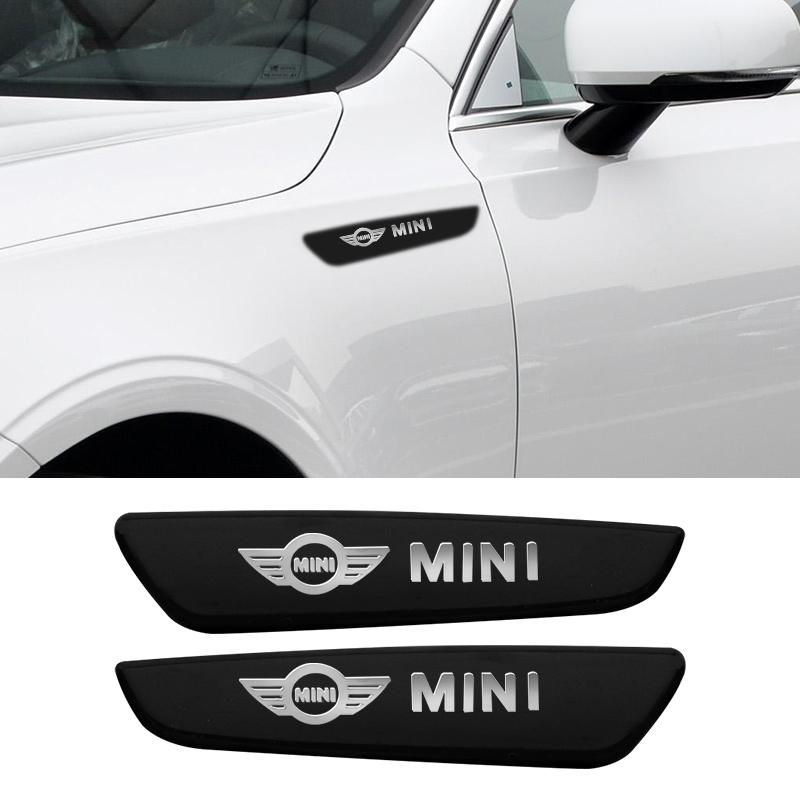 2Pcs 3D Metal Car Body Badge Stickers Trunk Emblem Decals Auto Accessories For MINI WORKS One Cooper JCW R60 R59 R58 R57 R56 R55