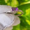 Natural  Purple Amethyst Gemstone 925 Sterling Silver Ring 7.5 US, Gift Ring