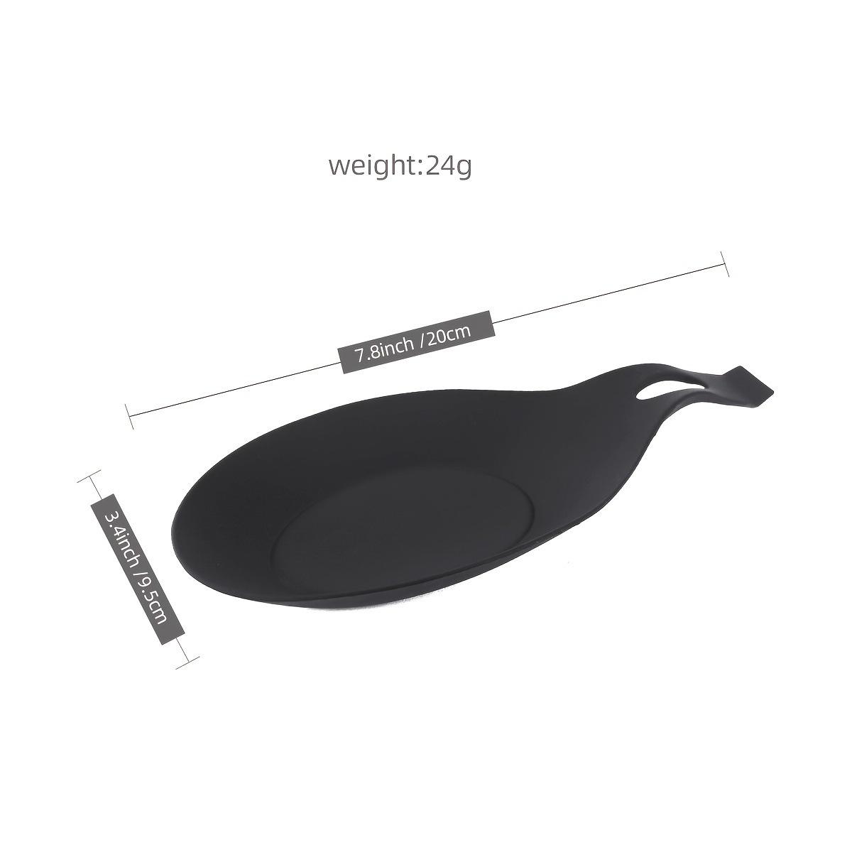 

2/4PCS Silicone Spoon Rest Spatula Holder Insulation Spoon Shelf Kitchen Utensils Placemat Tray for Home Kitchen Accessories чорний