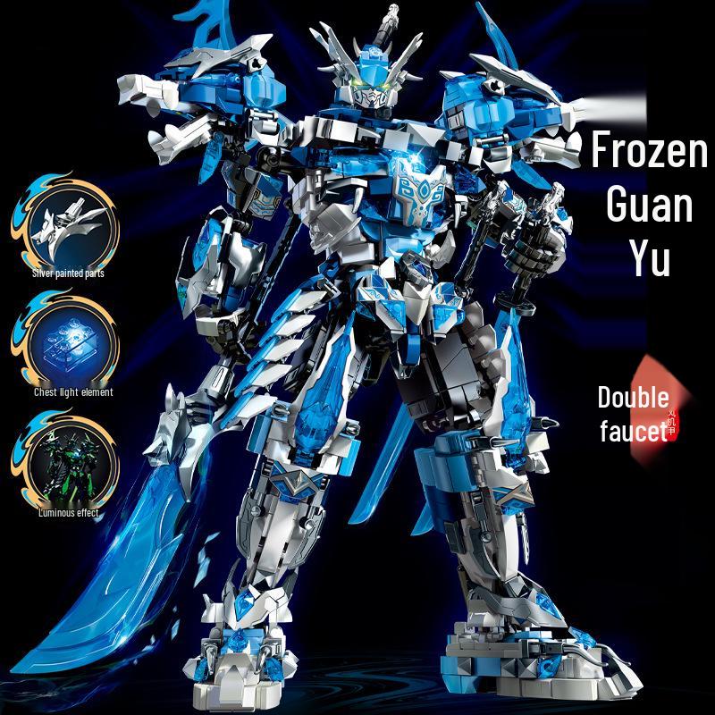

Le Yi Azure Dragon & White Tiger Mecha Building Blocks - Kids Toy Model