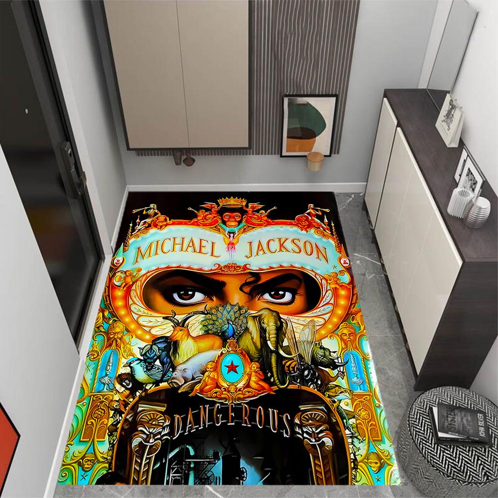 Michael Jackson Dangerous Tour Carpet Suitable for Foyer Balcony Hallway Game Room Anti-slip Rug Decorate Offices Spiritual Gift