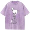 T-shirt unisexe vintage années 90 délavé vieilli T-shirts décontractés respirants unisexes T-shirt unisexe vintage années 90 délavé vieilli