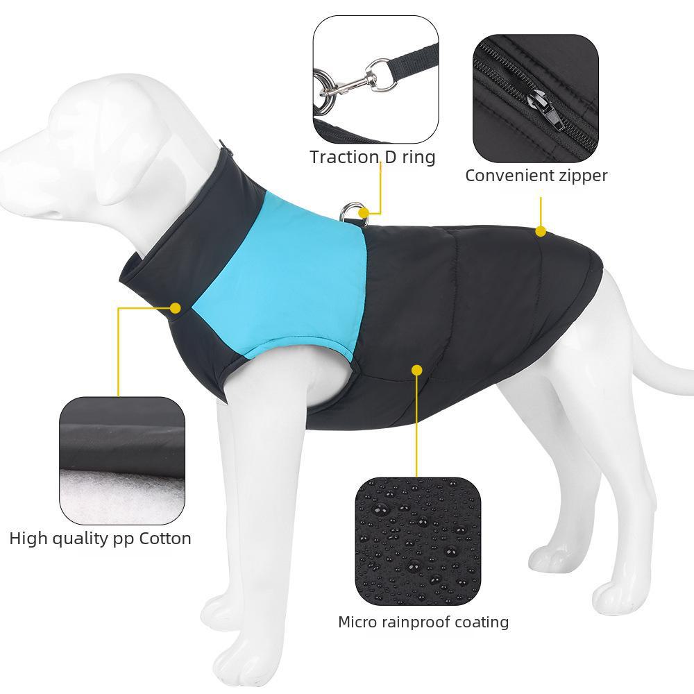 Cozy Windproof Dog Jacket: Thick Cotton Vest for Autumn and Winter