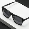Black Semi-Metallic Clip-On Prescription Glasses with Polarized Grey Sunglasses