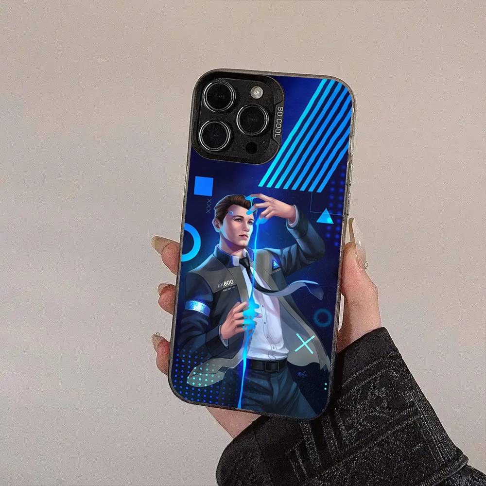 Popular Detroit Become Human Movie Silver Plated Inside Phone Case For IPhone 17 16 15 14 11 12 13 Pro Max Plus X XR XS Max