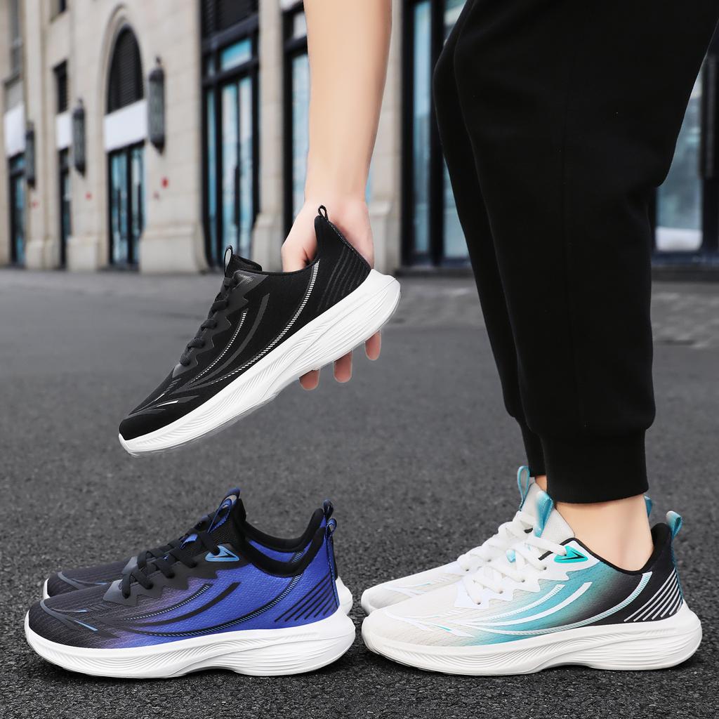 Sneakers men's one-piece hair generation men's shoes spring mesh shoes wholesale polyurethane soft-soled running shoes single shoes