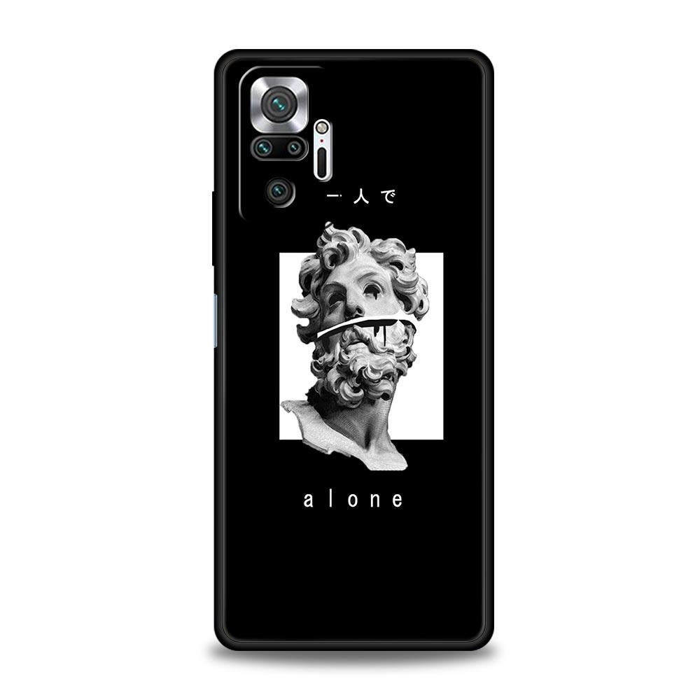 Cartoon Statue Abstract Art Phone Case Cover for Redmi 14C 10C Note 15 14 13 12 10 11 K40 Pro Plus 5G Soft TPU Shockproof Fundas