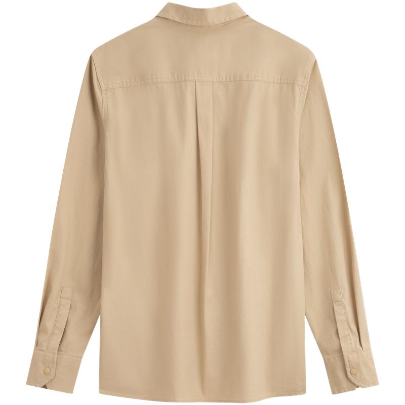 Calvin Klein Vintage Casual Cotton Textured Pocket Button-Down Shirt Men shirts Khaki J325605