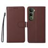 For Vivo Y400 5G Case RFID Blocking 3 Card Slots PU Leather Phone Cover with Wrist Strap