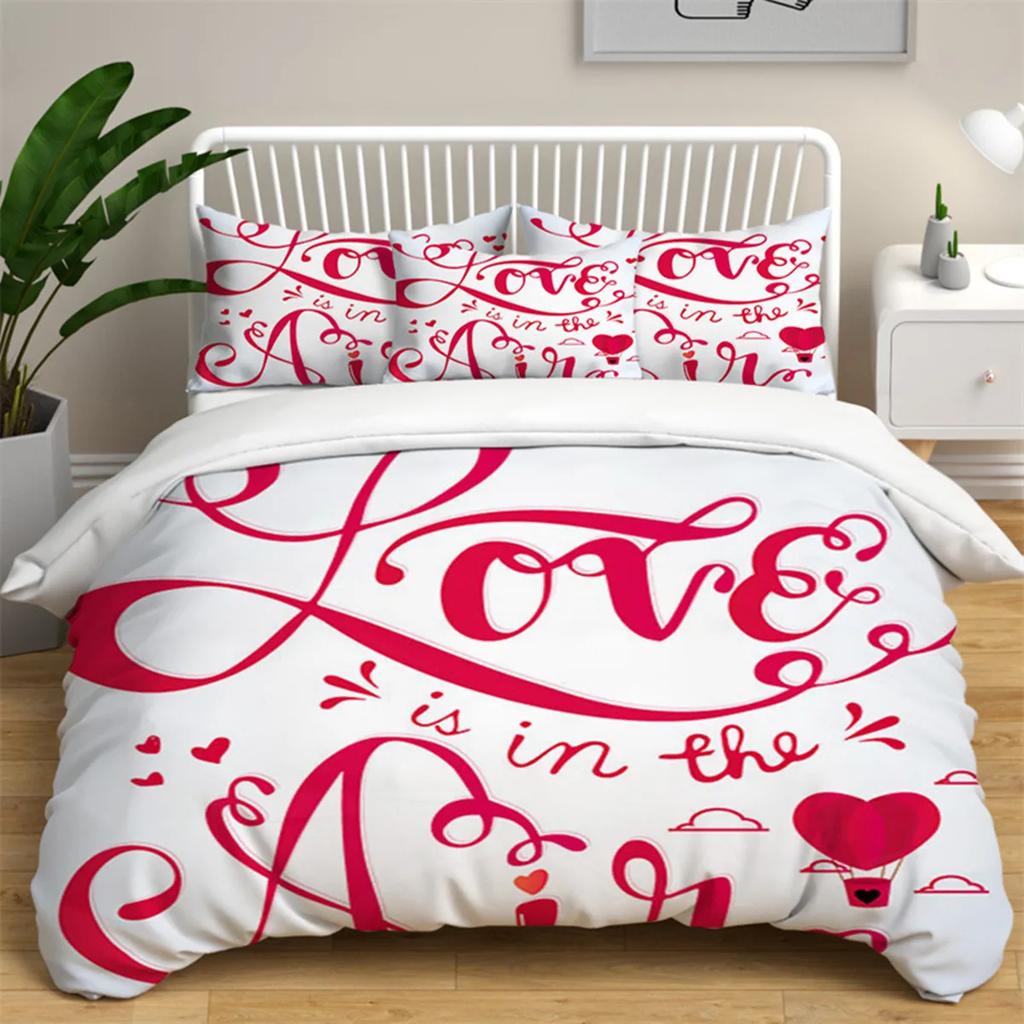 Mr And Mrs Couple Duvet Cover For Women Girls Romantic Valentines Gift Microfiber Quilt Cover For Bedroom Decoration Queen King