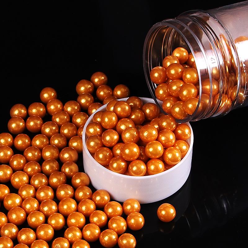 Quick Cake Decor: Gold Sugar Pearls & Lustre Dust with Birthday Theme Insert Cards
