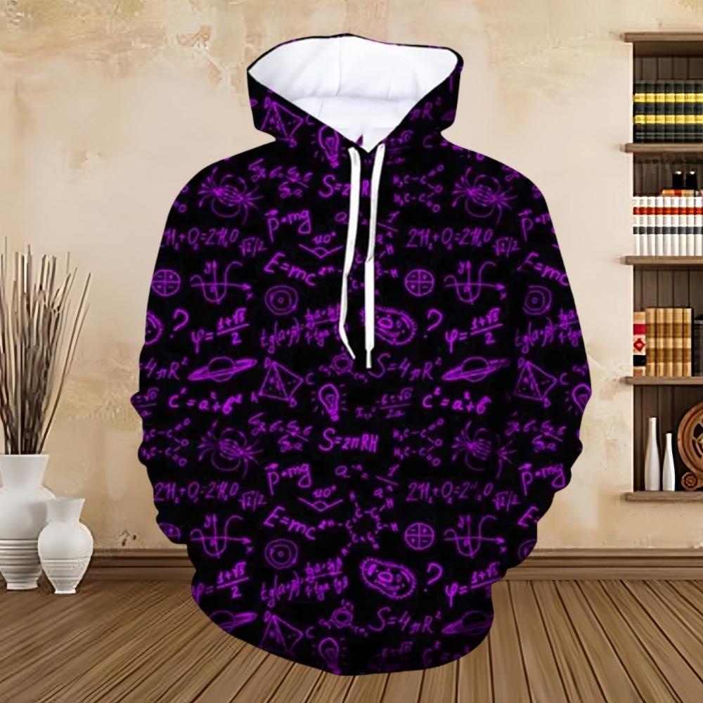 

Новая научная формула Математика 3D-принт Толстовки Мужские Топы с длинными рукавами Студенческий пуловер Мультяшная толстовка Уличная одежда Осенние толстовки 6XL