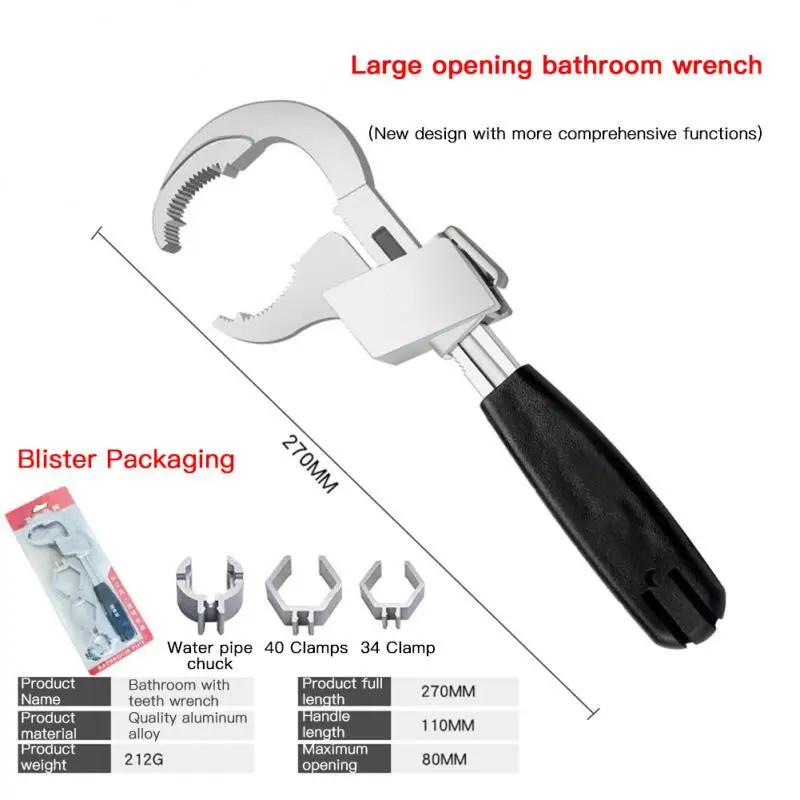 

Adjustable Wrench Short Handle Repairing Large Opening Spanner Basin Sink Multifunctional Faucet Pipe Tubing Hand Tool Durable