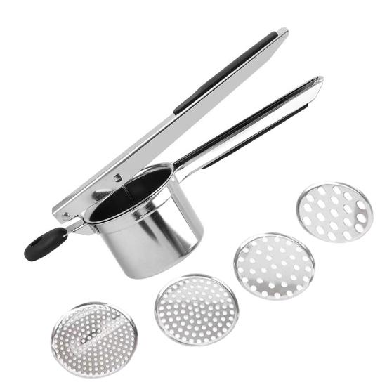 Ricer for Mashed Potatoes Stainless Steel Potato Press Manual Juicer Potato Masher Professional Kitchen Tool