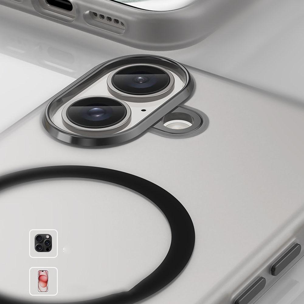 For iPhone 16 Case Compatible with MagSafe Skin-Touch PC+TPU Matte Phone Cover