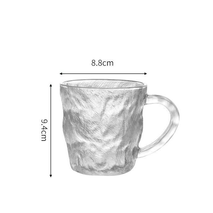 

300 мл/400 мл стакан Glacier Grain с ручкой овсяная чашка для завтрака для воды молока кофе бытовая пивная чашка чашка для чая стаканы 1pcs