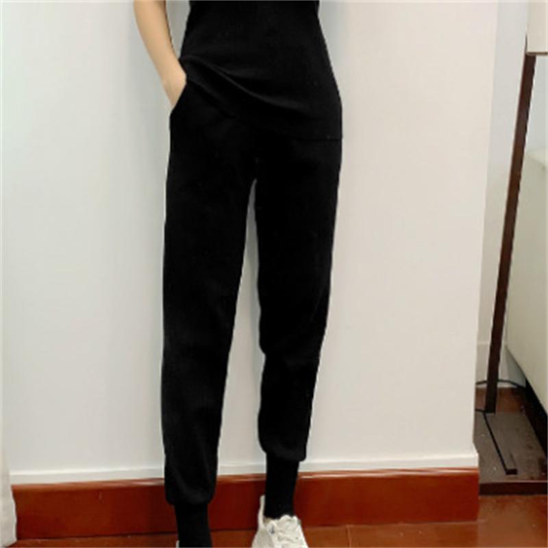 Herbst Winter Neuer Strickanzug Damenmode Lässiger Cardigan Weste Hose Dreiteiliges Set