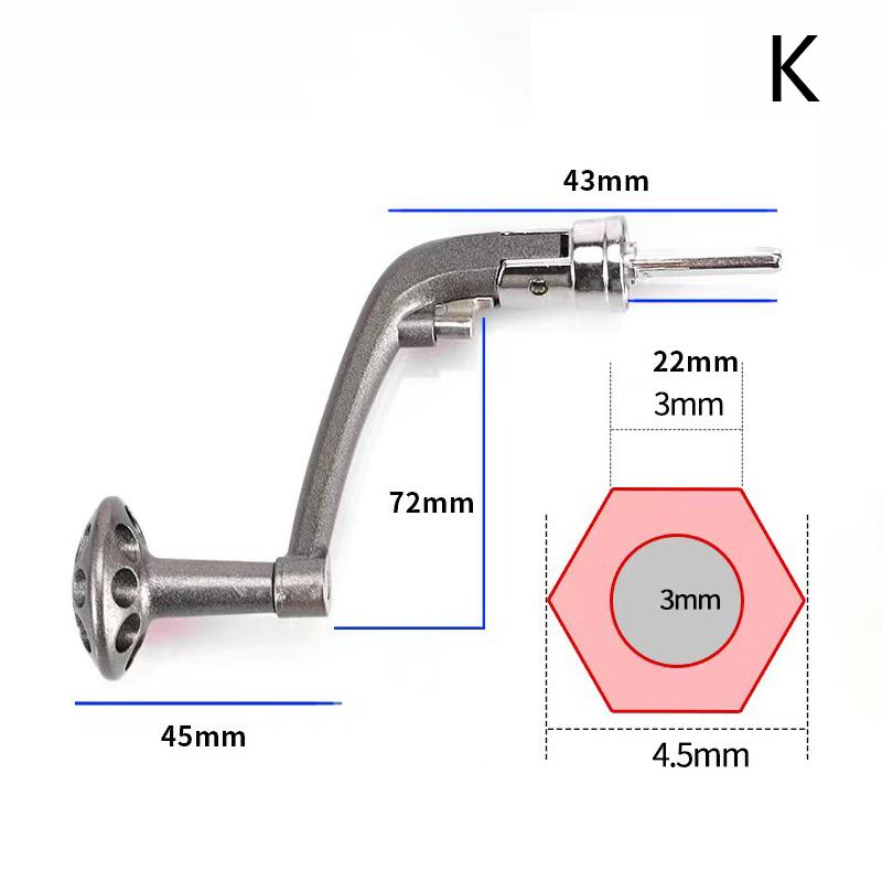 

Spinning Fishing Reels Replacement Handle Ball Grip Stainless Steel Reel Handle Rocker Arm Fishing Tackle Grip Foldable Handle A11