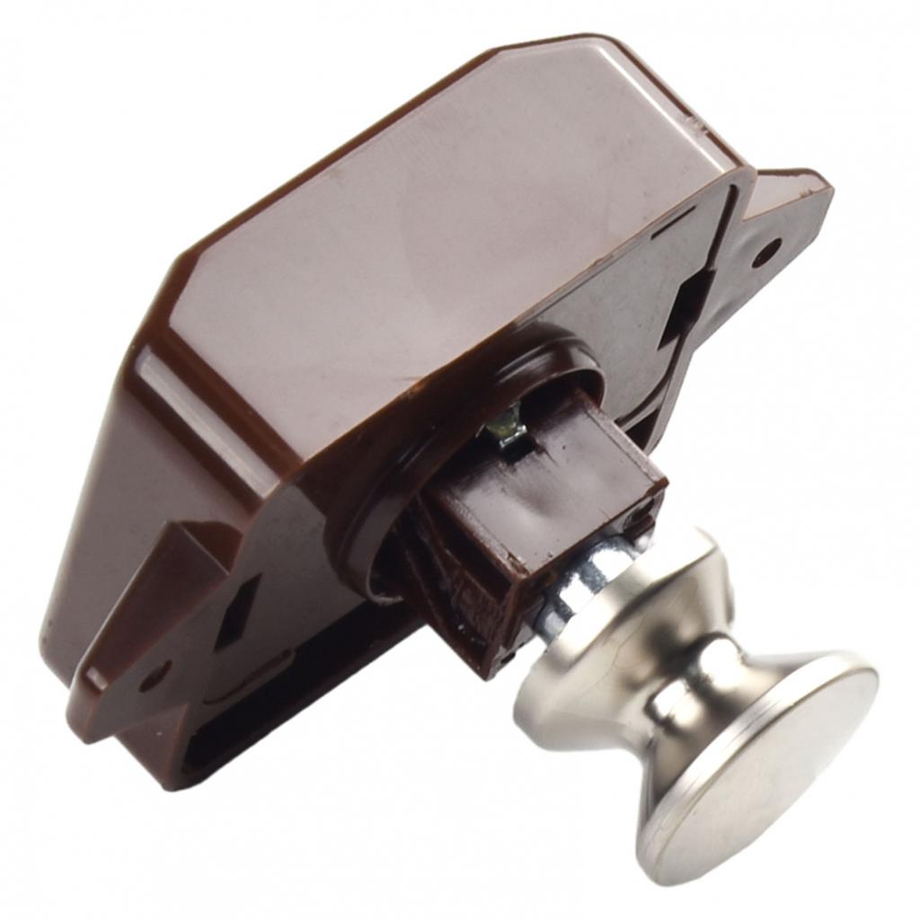 Latch Knob Push Button Lock Cupboard Cabinet Camper ABS & Zinc Latch Useful