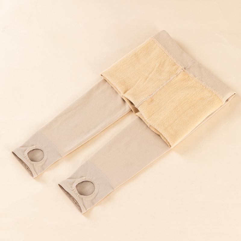 Bonas Nude Fleischfarbene Warme Leggings - Herbst/Winter Samt Strumpfhose