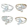 Fashion Imitation Pearls Rhinestone Winding Bracelets For Women Wedding Jewelry Party Accessries