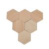 100Pcs Hexagon Blank Wood Chips Unfinished Wooden Plate Decorative Arts Crafts DIY Making Wedding Tags Christmas Blank Gifts