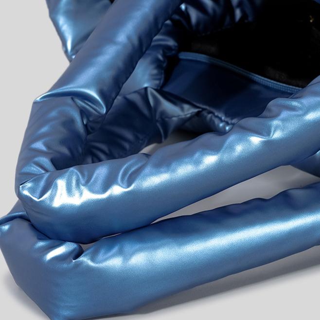 Square Tote Bag Women's Winter Soft Puff Shoulder Nylon Large Capacity Cloudy Bag