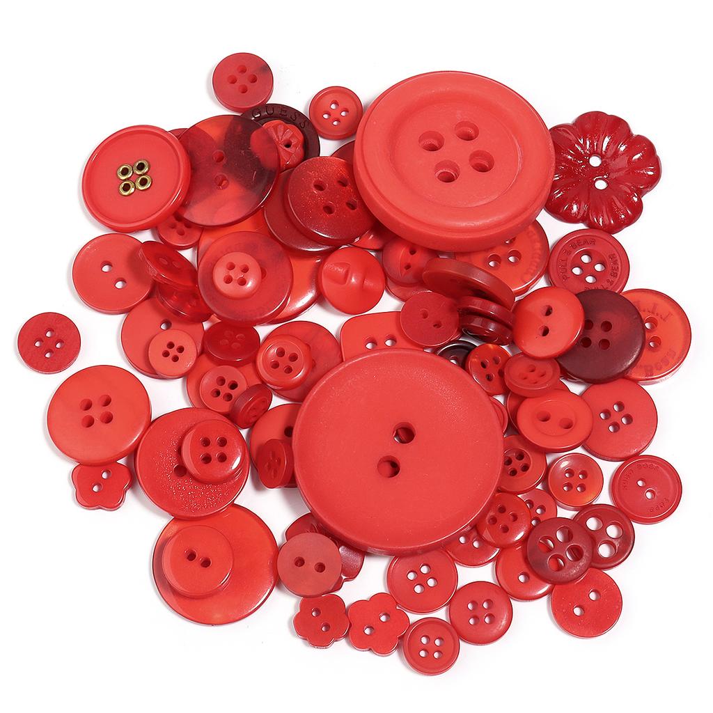 90Pcs/pack Colorful Round Resin Buttons Assorted Sizes Bulk Buttons For Handmade Creative Crafts Sewing Clothing Accessories 50g