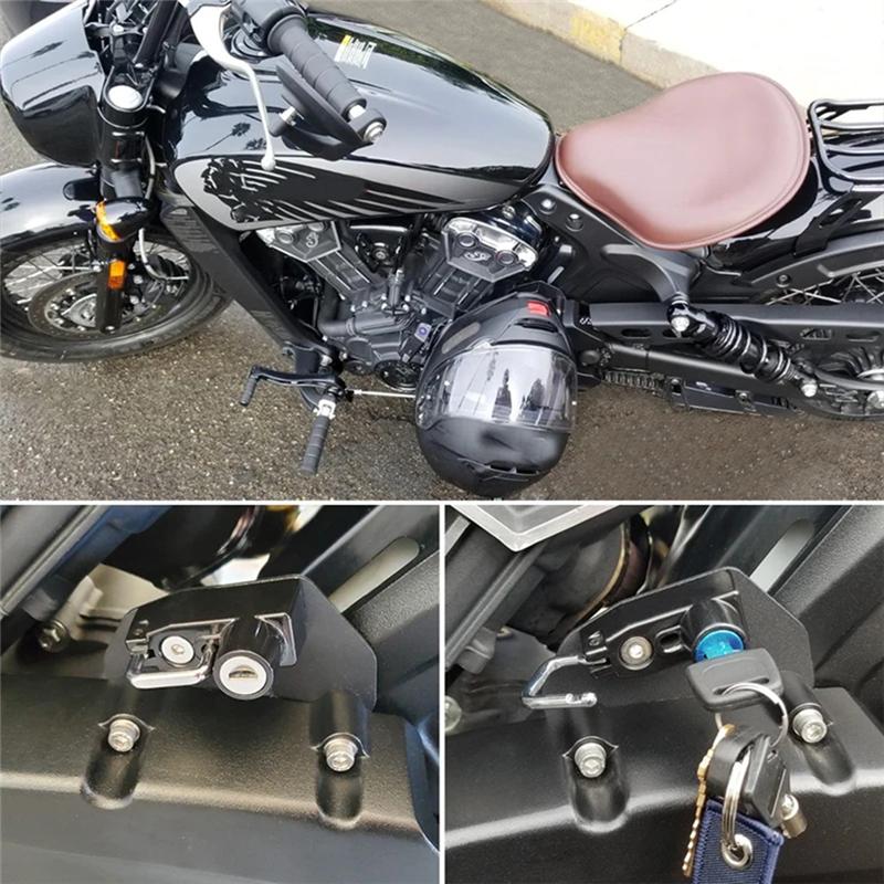 Motorcycle Helmet Lock For Indian Scout 2015- Scout Sixty 2016- Motorcycle Anti-Theft Helmet Lock