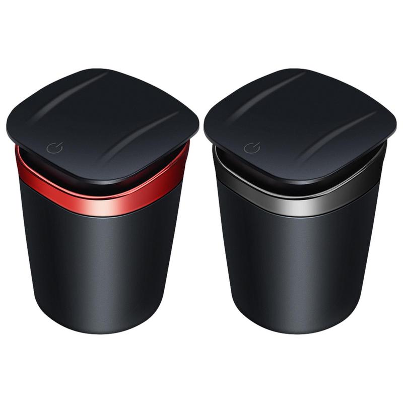 Car Ashtray Portable Mini Car Trash Can Ashtray with LED Blue Light  Long Lasting Heat Resistant Smokeless AshTray Car