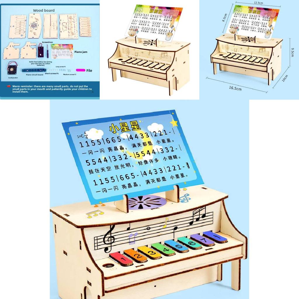 Elektronisches Klavier DIY-Kit Wissenschaftsexperiment für Kinder Lernspielzeug