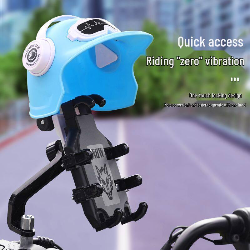 Rainproof and Anti-Shake Phone Holder with Sunshade for Electric Scooter and Motorcycle